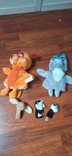Handpoppen Fabeltjeskrant 2 stuks en 3 vingerpopjes, Ophalen of Verzenden, Zo goed als nieuw, Overige typen
