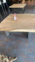 Mooie dikke acacia salon tafel, Huis en Inrichting, Tafels | Eettafels, 100 tot 150 cm, Zo goed als nieuw, Rechthoekig, 50 tot 100 cm