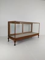 Antieke grote glazen vitrine / winkelbalie / toonbank, Ophalen
