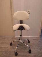 Tabouret schoonheidsspecialist/pedicure/nagel&wimperstyliste, Ophalen, Zo goed als nieuw, Wit, Bureaukruk
