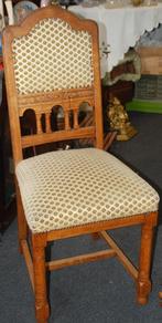 Amsterdamse school/ art deco eetkamer stoelen, Bruin, Ophalen of Verzenden, Zo goed als nieuw, Stof