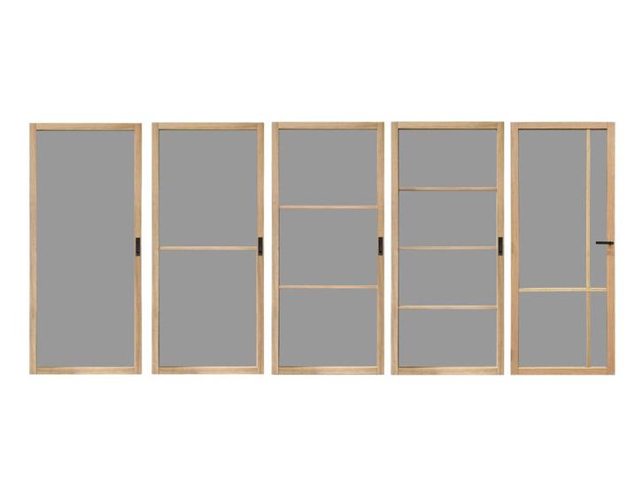 Eiken deur met rookglas / getint glas | Rossum | Op voorraad, Doe-het-zelf en Verbouw, Deuren en Horren, Nieuw, Binnendeur, Glas