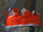 opblaasbare ORANJE 538 KROON / voetbal ek / koningsdag, Ophalen of Verzenden, Zo goed als nieuw, Hoed of Pruik, Oranje of Koningsdag