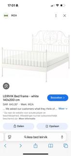 Leirvik IKEA wit bed  140 x 200 cm, Huis en Inrichting, Slaapkamer | Bedden, Ophalen, Gebruikt, Wit, 140 cm