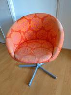 Oranje IKEA bureaustoel met bloemenprint, Huis en Inrichting, Bureaustoelen, Oranje, Gebruikt, Ophalen