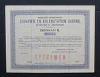 Zeehaven en Kolenstation Sabang ( Ned.Indie ) 1914, Verzenden, Voor 1920, Certificaat van aandeel