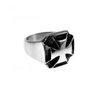 Roestvrij Stalen Maltezer Kruis Ring - RVS - Heren, 18 tot 19, Birgitta-Gracht 33, 6465 EL Kerkrade, Nederland, Heer, Nieuw