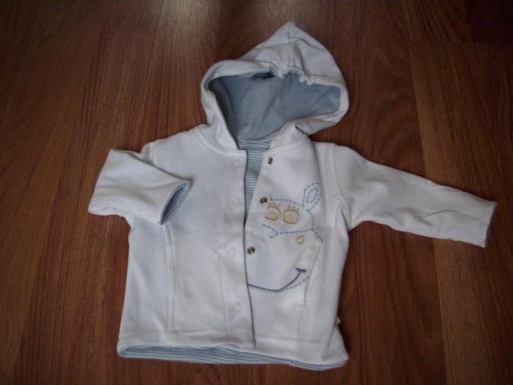 Ducky Beau jasje met nijlpaard voorop / Hema vest maat 50-56, Kinderen en Baby's, Babykleding | Maat 56, Zo goed als nieuw, Jongetje of Meisje