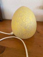 HB Egg lamp- geel gestippeld- Jaren’80, Huis en Inrichting, Minder dan 50 cm, Glas, Gebruikt, Ophalen of Verzenden