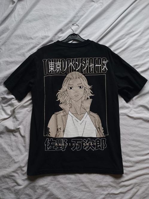 Tokyo Revengers - Manjiro Sano Mikey - T-shirt, Kleding | Heren, T-shirts, Zo goed als nieuw, Maat 46 (S) of kleiner, Zwart, Ophalen of Verzenden