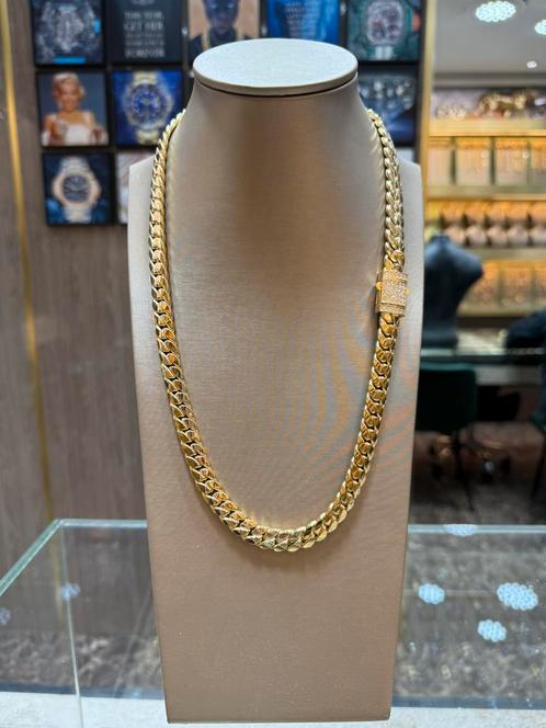 18KT Goud - 48.37 Gram - Ketting - CUBAN, Sieraden, Tassen en Uiterlijk, Kettingen, Nieuw, Goud, Ophalen