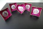 4 Kleine wandbordjes en hartje, Antiek en Kunst, Ophalen of Verzenden