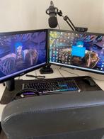 Game PC te koop (+2 beeldschermen), Computers en Software, Desktop Pc's, Ophalen, 32 GB, Zelf gebouwde pc, AMD Ryzen 5