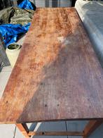 Massief Houten Eetkamertafel, Huis en Inrichting, Tafels | Eettafels, Gebruikt, 200 cm of meer, Vijf personen of meer, Rechthoekig