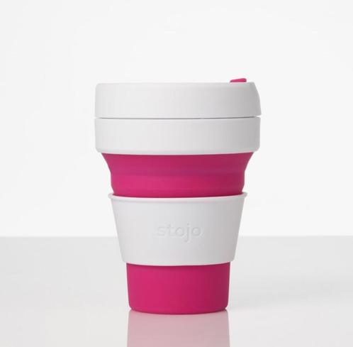 NIEUW !!!! Stojo pocket cup 355 ml roze, Huis en Inrichting, Keuken | Tupperware, Nieuw, Overige typen, Ophalen of Verzenden