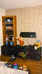 Pastoe kast L serie beuken met donkerblauw., Gebruikt, 200 cm of meer, 25 tot 50 cm, Overige houtsoorten