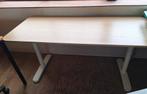 Vintage IKEA BEKANT bureau wit en eikenhout, Ophalen, Gebruikt