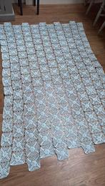 SPREI/KLEED GEHAAKT BLAUW/GROEN 2x1.40 cm, Huis en Inrichting, Woonaccessoires | Plaids en Woondekens, Ophalen of Verzenden, Zo goed als nieuw