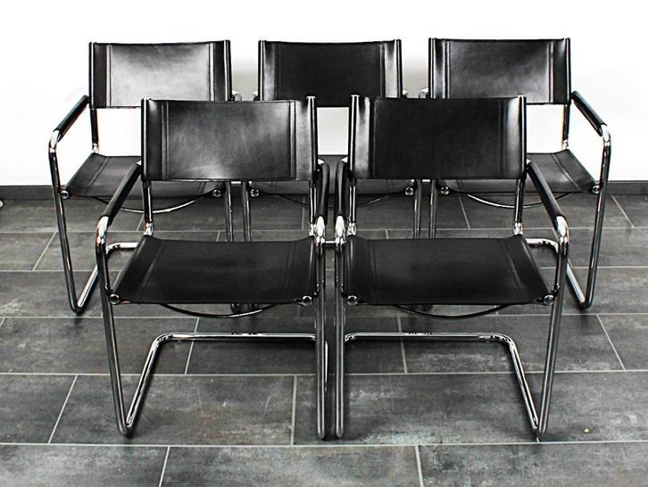 Matteo Grassi MG5 buisframe stoel (8 op voorraad), Huis en Inrichting, Stoelen, Zo goed als nieuw, Vijf, Zes of meer stoelen, Leer