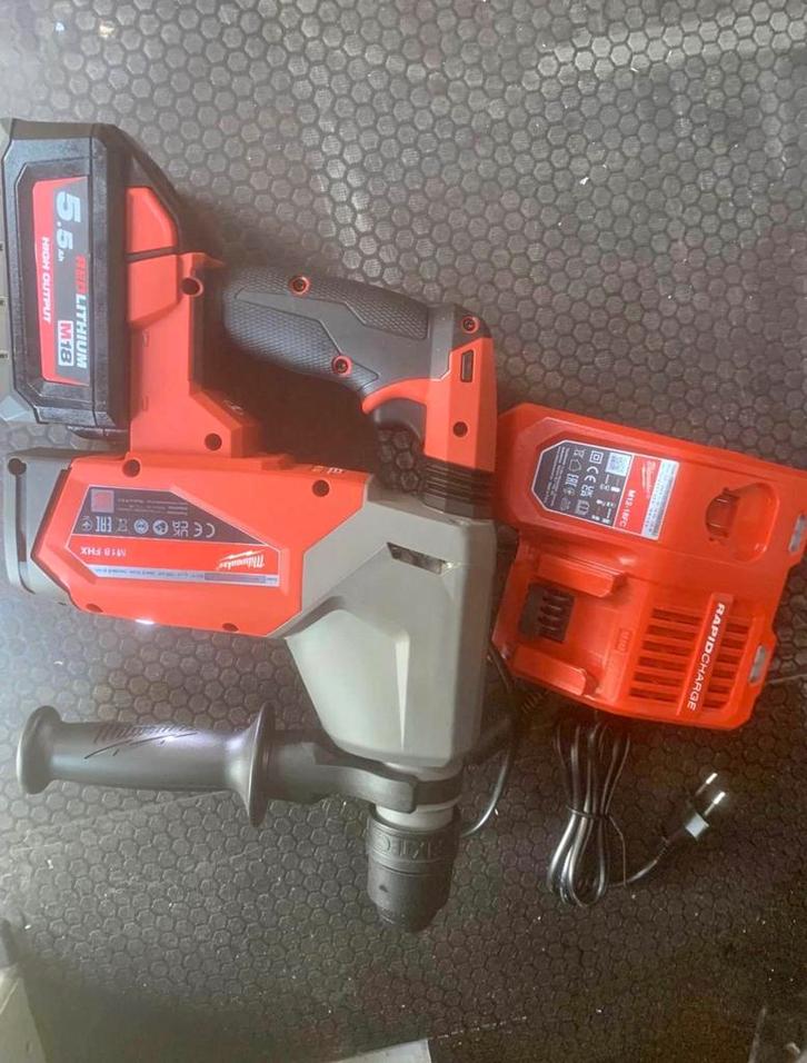Milwaukee M18 boorhamer, Doe-het-zelf en Verbouw, Gereedschap | Boormachines, Zo goed als nieuw, Boor- en/of Breekhamer, Ophalen of Verzenden
