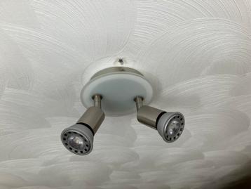 ZGAN plafondlamp Massive 2x led spot - melkglas beschikbaar voor biedingen