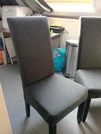 4 Antraciet Eetkamerstoelen, Huis en Inrichting, Stoelen, Ophalen, Hout, Gebruikt, Vier