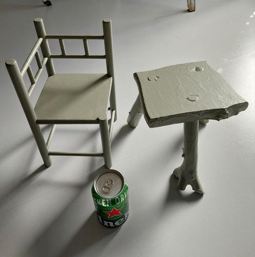 SET Poppenstoel met Tafeltje Hout Groen Pop Vintage, Kinderen en Baby's, Speelgoed | Poppen, Nieuw, Ophalen of Verzenden