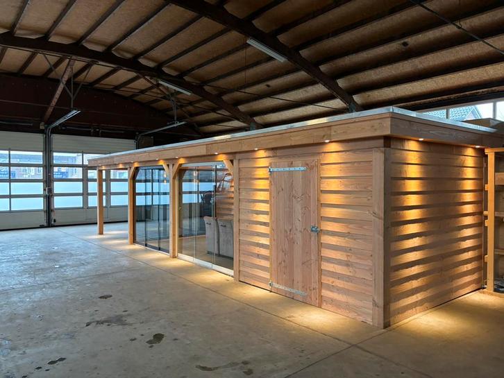 Showroom model douglas schuur / tuinkamer, Tuin en Terras, Overkappingen, Nieuw, Ophalen