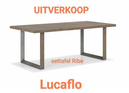 Showmodel eettafel Ribe 240cm UITVERKOOP van €849,-, Huis en Inrichting, Tafels | Eettafels, Nieuw, 200 cm of meer, Vijf personen of meer