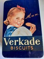 oud blik Verkade biscuits, gebruikt, Verzamelen, Blikken, Koek(jes), Gebruikt, Ophalen of Verzenden, Verkade