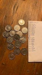 15 kwartjes, Postzegels en Munten, Munten | Nederland, Ophalen of Verzenden, Koningin Juliana, 25 cent