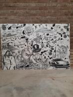Kunst op perspex plaat groot +/- 140cm bij 70cm Money, Antiek en Kunst, Kunst | Schilderijen | Modern, Ophalen