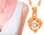 Ketting dolfijnen Swarovski, Verzenden, Nieuw, Goud, Met hanger