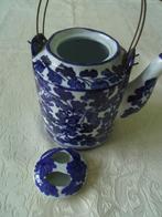 Vintage theepotje blauw-wit, Ophalen of Verzenden