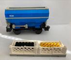 Lego trein train 9V Blue Hopper Car 4536, Complete set, Ophalen of Verzenden, Lego, Zo goed als nieuw