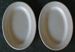 Nr G58+: 2 Ovale Regout vleesschaaltjes uit 1880, Ophalen of Verzenden