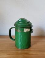 Oude groene metalen collectebus, Ophalen of Verzenden