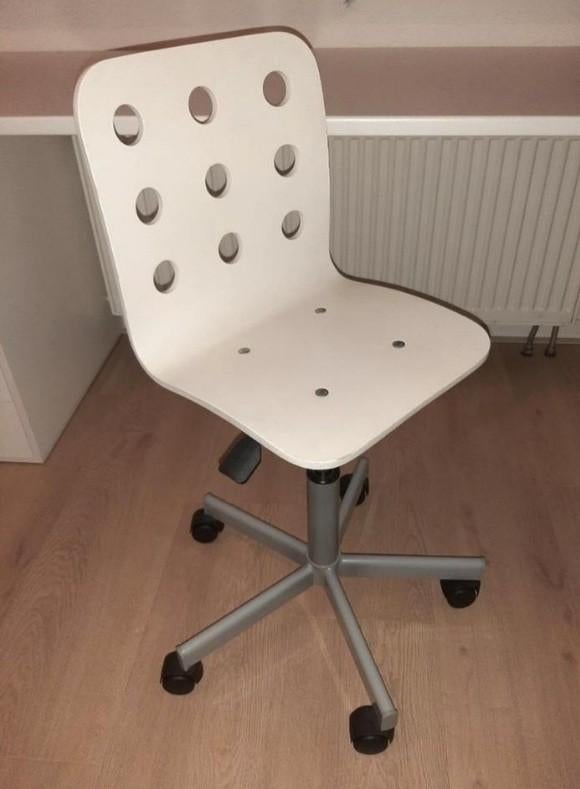 IKEA Jules Junior bureaustoel., Ophalen, Wit, Zo goed als nieuw, Bureaustoel