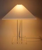 vintage '80 tafellamp acryl wit helder Harco Loor plexiglas, Ophalen of Verzenden, Minder dan 50 cm, Metaal, Gebruikt