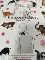 NIEUW WIT SCHORT MET POES*KAT*FRANCIENS KATTEN, Verzenden, Nieuw, Wit, Schort