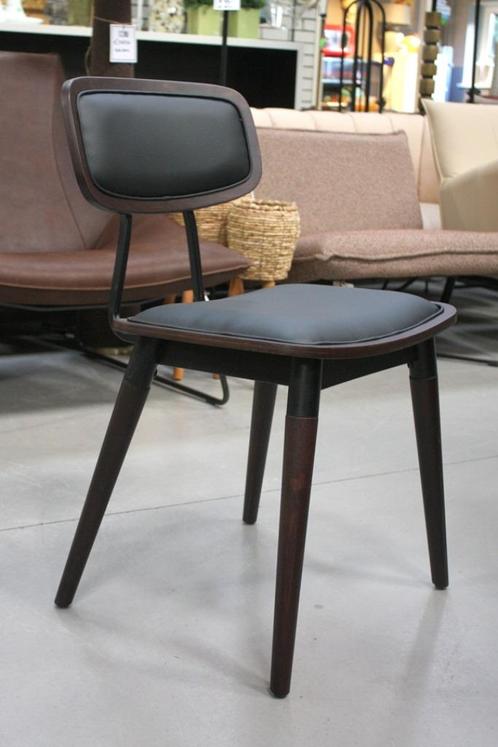 5x stijlvolle eetkamerstoel hout metaal skai vintage Deens, Huis en Inrichting, Stoelen, Zo goed als nieuw, Vijf, Zes of meer stoelen