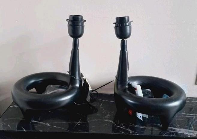 Zwart raw alu lampenvoeten 2x van Colmore Nieuw, Huis en Inrichting, Lampen | Tafellampen, Nieuw, Minder dan 50 cm, Ophalen of Verzenden