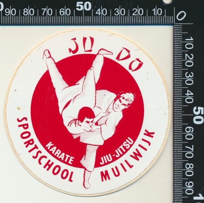 Sticker: Judo Sportschool Muilwijk, Ophalen of Verzenden, Zo goed als nieuw, Sport