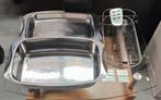 RVS Frituur vis pan compleet en inclusief schuimspaan, Ophalen of Verzenden, Zo goed als nieuw, Nb, Nb