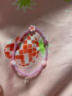 Roze Smiley Armbandje, Sieraden, Tassen en Uiterlijk, Armbanden, Kunststof of Plastic, Nieuw, Ophalen of Verzenden, Roze