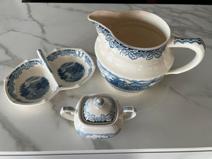 Antiek Servies Boerenhoeve Blauw CSM, Antiek en Kunst, Antiek | Keramiek en Aardewerk, Ophalen of Verzenden