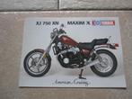 Yamaha XJ750N Maxim X brochure folder, Motoren, Handleidingen en Instructieboekjes, Ophalen of Verzenden, Yamaha