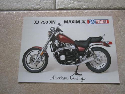 Yamaha XJ750N Maxim X brochure folder, Motoren, Handleidingen en Instructieboekjes, Yamaha, Ophalen of Verzenden