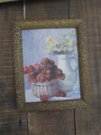 bloemen schilderij/prent, Antiek en Kunst, Curiosa en Brocante, Ophalen of Verzenden