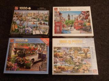 King legpuzzels 4 stuks met elk 1000 stukken. beschikbaar voor biedingen